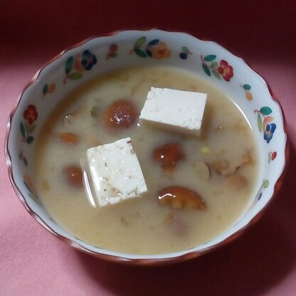 お豆腐となめこで♪とても美味しかったです（*'‐'*)♪レシピありがとうございました✨